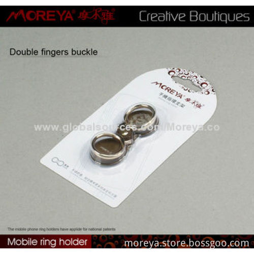 Mobile Phone Ring Holder and Stand for All Mobile Phones, Zinc Alloy Material, Double Finger RingsNew